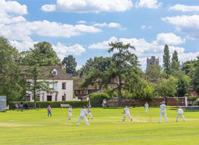 Cricket on the green at Bearsted